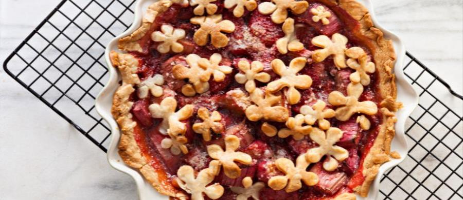 Sweet Symphony: Farm-Fresh Honey, Frozen Strawberries and Rhubarb Pie